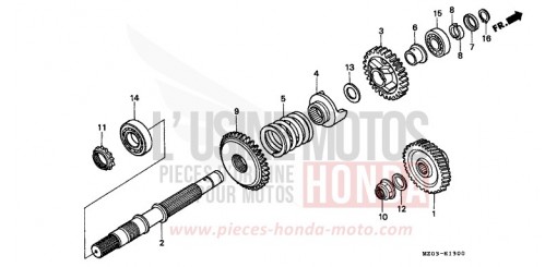 OUTPUT SHAFT GL1500CW de 1998